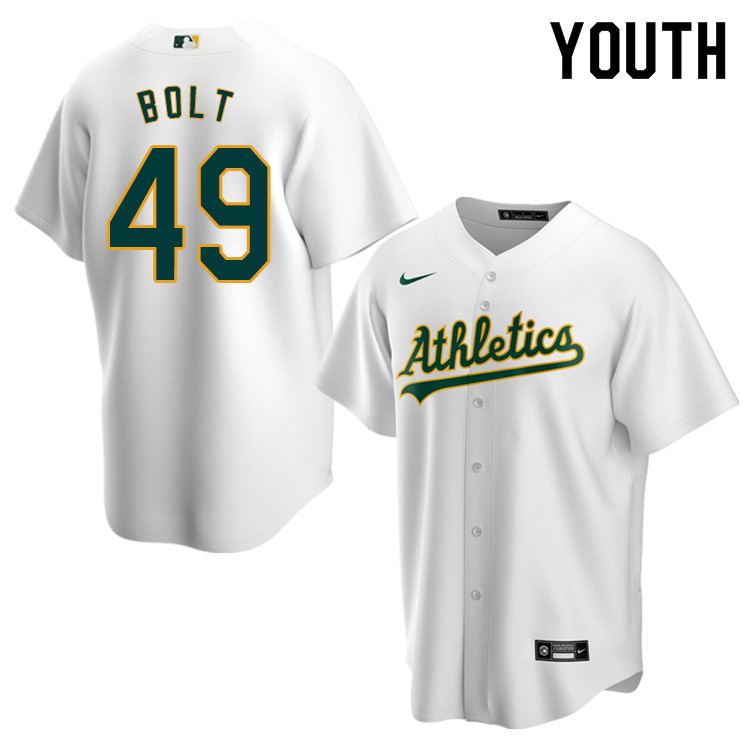 Nike Youth #49 Skye Bolt Oakland Athletics Baseball Jerseys Sale-White